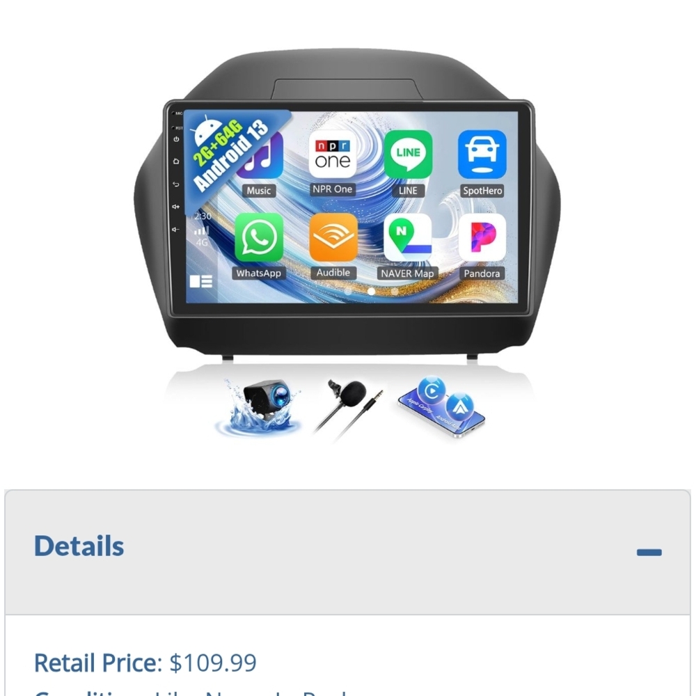 Android Car Stereo with Touchscreen Display